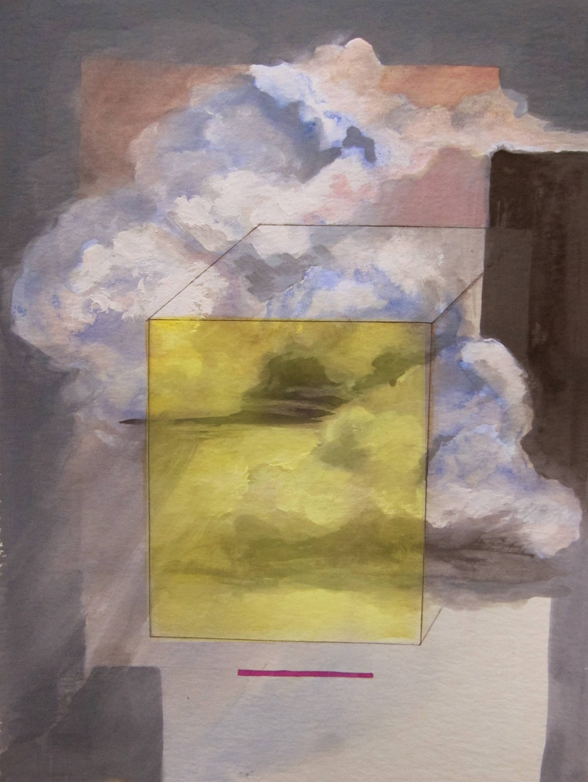 peinture abstraite cube annick longuet école d'art nimes